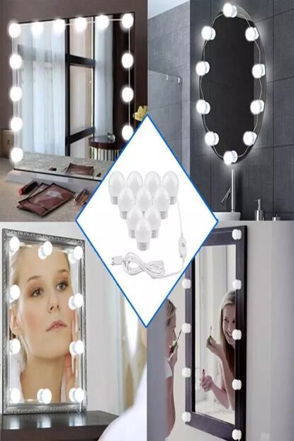 Led Makyaj Masasi Aynasi Isiklari Hollywood Tarzi Makyaj Lambasi Makyaj Masa Lambasi Ampuller 10 Adet Usb Sarj Orijinal Kutusu Ile 3 Modlari Isik Hl Markochkupa Se