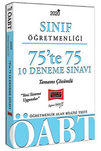 Yargi Yayinlari 2020 Oabt Sinif Ogretmenligi 75te 75 Tamami Cozumlu 10 Deneme Sinavi Trendyol