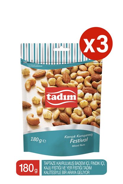 Tadim Tadim Festival Karisik Kuruyemis 180gr X 3 Adet Trendyol