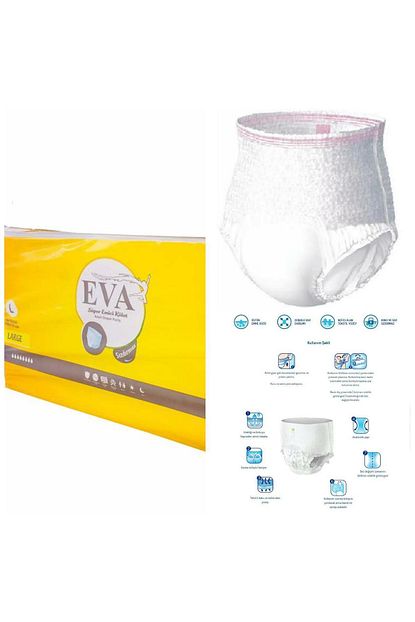 Eva Super Emici Kulotlu Yetiskin Hasta Bezi 30 Adet M Medium Orta Trendyol