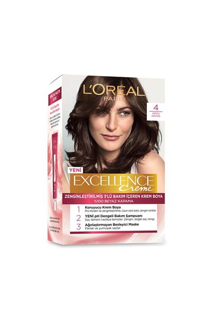 l oreal paris sac boyasi excellence creme 4 koyu kahve fiyati yorumlari trendyol
