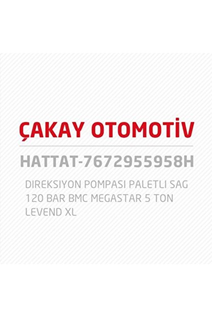 Hattat Direksiyon Pompasi Paletli Sag 120 Bar Bmc Megastar 5 Ton Levend Xl Trendyol Tüm araçlar araba.com araçları garantili araçlar sahibinden galeriden. sag 120 bar bmc megastar