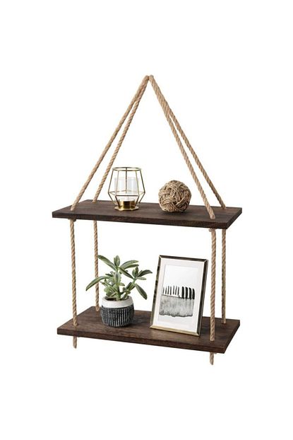 Worldwooden Dekoratif El Yapimi 2 Gozlu Ahsap Raf Kitaplik Trendyol