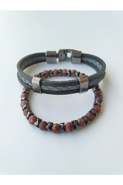 Anello Acessories Deri Erkek El Yapimi Bileklik Set Takim Trendyol