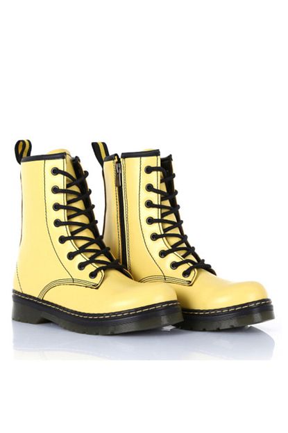 Sothe Shoes Sothe Gf 500 Sari Deri Kadin Bot Bagcikli Postal Bayan Ayakkabi Trendyol