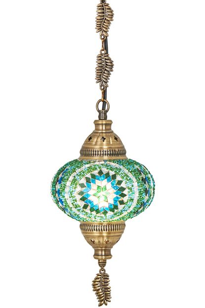 Demmex El Yapimi Otantik Mozaik Renkli Cam Sarkit Avize Yaprak Zincir 75cm Trendyol