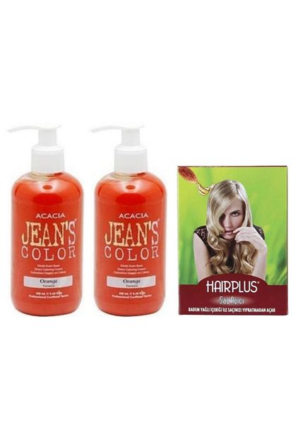 Acacia Turuncu Jeans Color Sac Boyasi 250ml 2 Adet Ve Hairplus Sac Acici Fiyati Yorumlari Trendyol