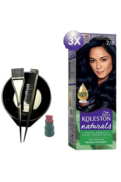 koleston naturals bogurtlen siyahi 2 8 x 3 adet sac boyama kabi fiyati yorumlari trendyol