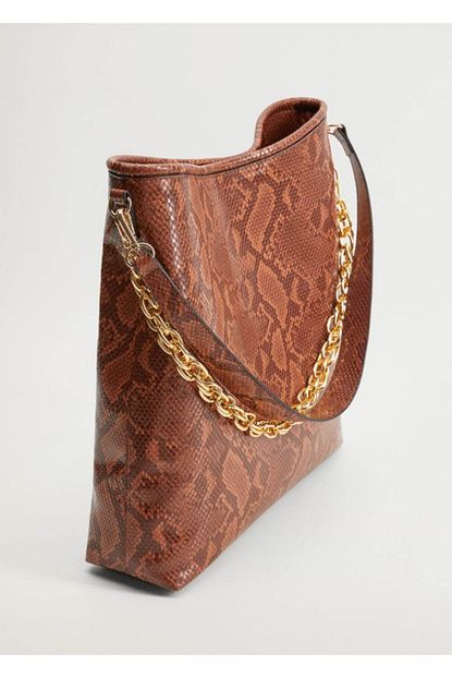 mango yilan derisi gorunumlu shopper