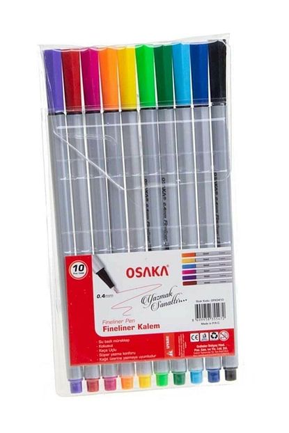 ince uclu 10 lu fineliner kalem seti