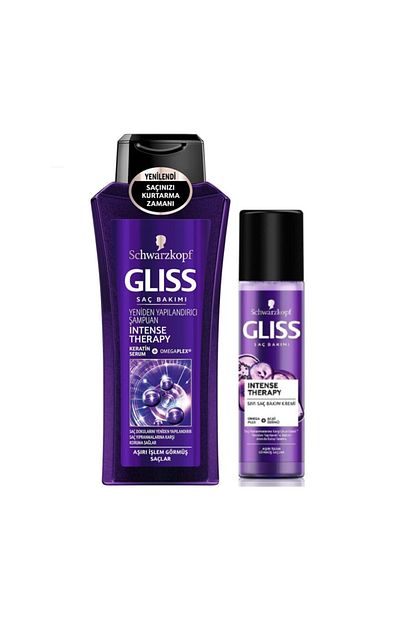 gliss gliss intense therapy sac bakim seti 200 ml sivi sac kremi 360 ml sampuan fiyati yorumlari trendyol