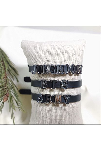 k pop jungkook bts army siyah bileklik