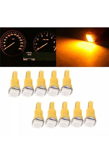 gurlerotoaksesuar t5 led ampul gosterge lambasi mini dipsiz sari renk 12v 10 adet fiyati yorumlari trendyol