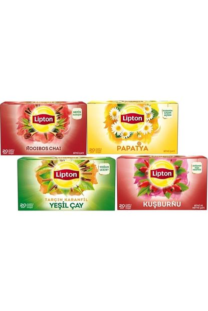 kis cayi serisi roobios papatya tarcinli yesil cay kusburnu 20 li x 4 adet