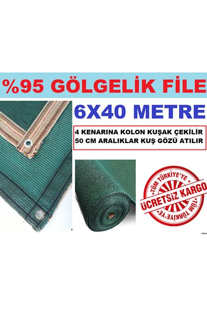 golgelik file 6x40 metre 95 lik golgelik kumas golgeleme ortusu cit ortusu cit filesi yesil golgelik
