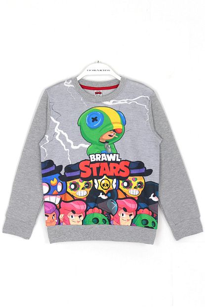 brawl stars erkek cocuk gri leon oyun baskili sweatshirt 5 14 yas fiyati yorumlari trendyol