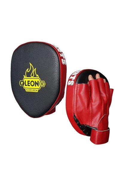 leon wall parmakli ellik lapa taekwondo boks lapasi siyah kirmizi