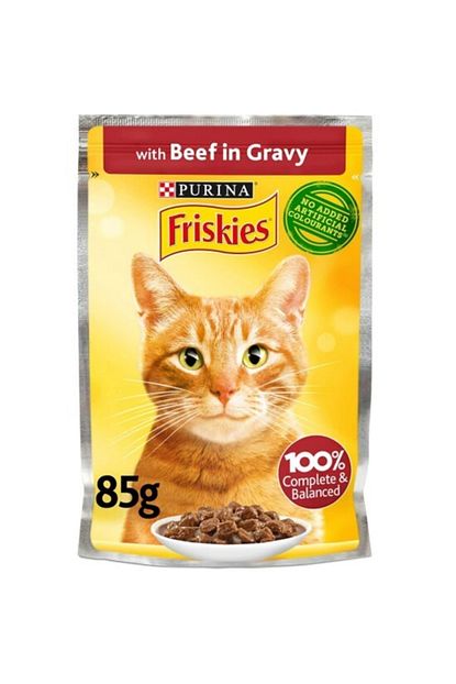 10 adet sigir etli soslu yas kedi mamasi 85 g