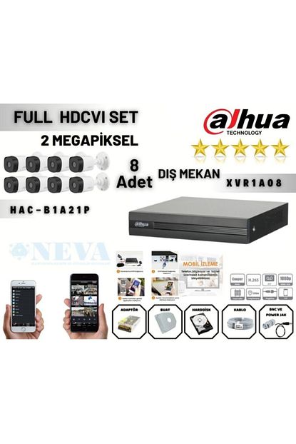 ahd full hazir set 8li kamera set