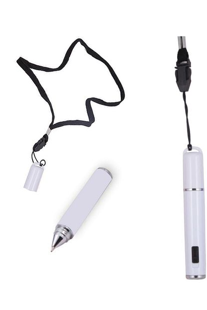 boyun askili kalem isikli metal tukenmez kalem penlight