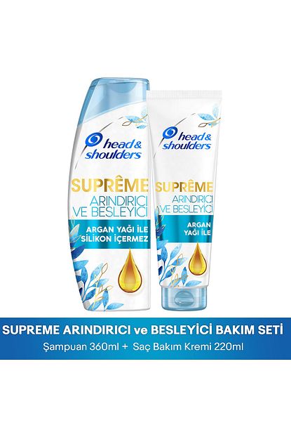 head and shoulders head shoulders supreme arindirici besleyici argan yagi sampuan 360 ml ve sac kremi 220 ml fiyati yorumlari trendyol