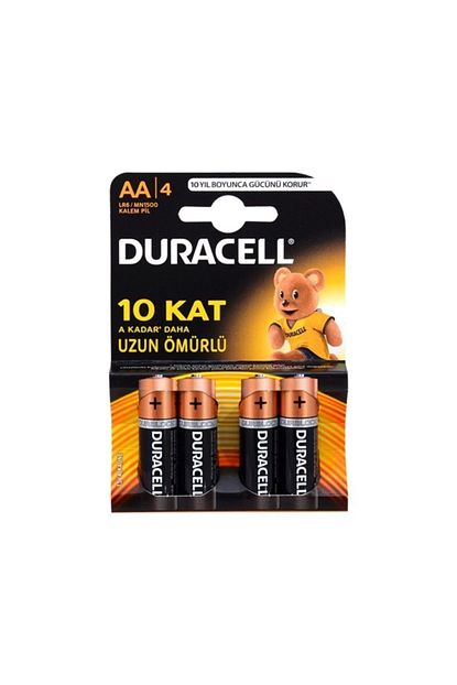 duracell alkalin aa kalin kalem pil 4