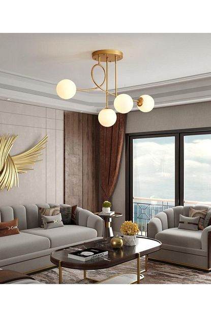 sinem avize vienna luks modern gold beyaz camli 4 lu avize fiyati yorumlari trendyol