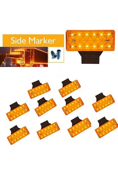 light kamyon dorse otobus yan marker lamba 12 ledli 10 adet sari 12 volt fiyati yorumlari trendyol