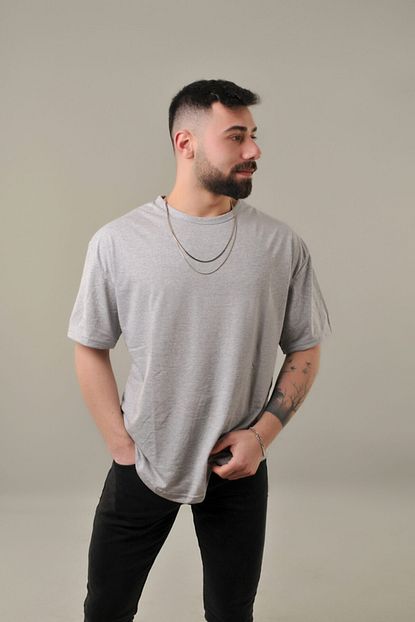 skybear erkek gri oval kesim oversize t shirt fiyati yorumlari trendyol