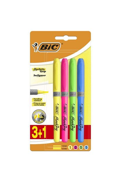 bic marking highlighter grip kalem tipi