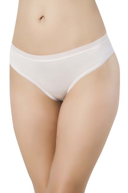 kadin 3 lu paket seffaf lastik micro modal bikini beyaz 2729