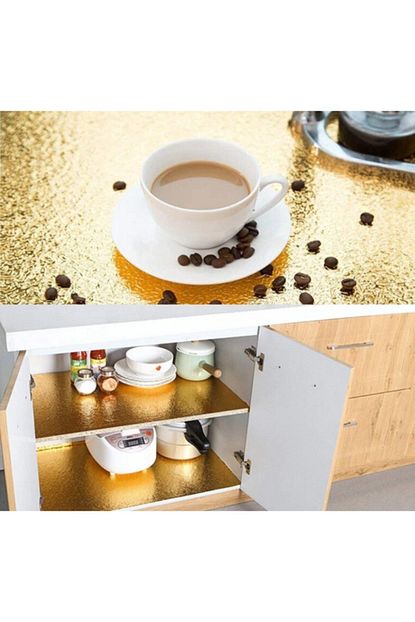 Hypercep Gold Su Gecirmez Yapiskanli Mutfak Cekmece Duvar Tezgah Alti Ve Ustu Dekorasyon Folyo 10m X40cm Fiyati Yorumlari Trendyol