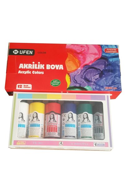 mahi akrilik boya 6 renk 70 ml 12 renk 25 ml akrilik boya