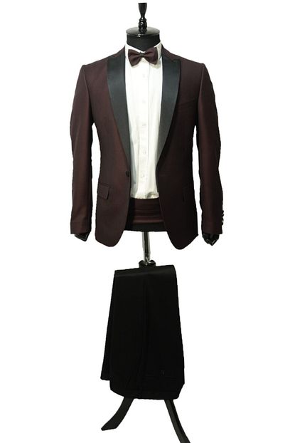 erkek bordo sarar interview bordo desenli kusak papyon smokin damatlik