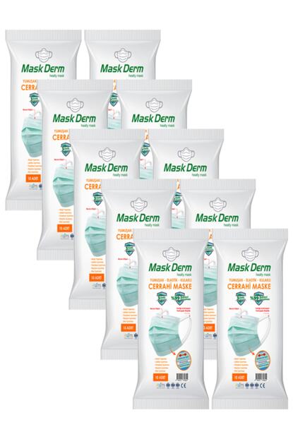 Mask Derm Maskderm Cerrahi Maske Yumusak Elastik Kullakli Filtreli Hijyen Paket 100 Adet Mavi Fiyati Yorumlari Trendyol