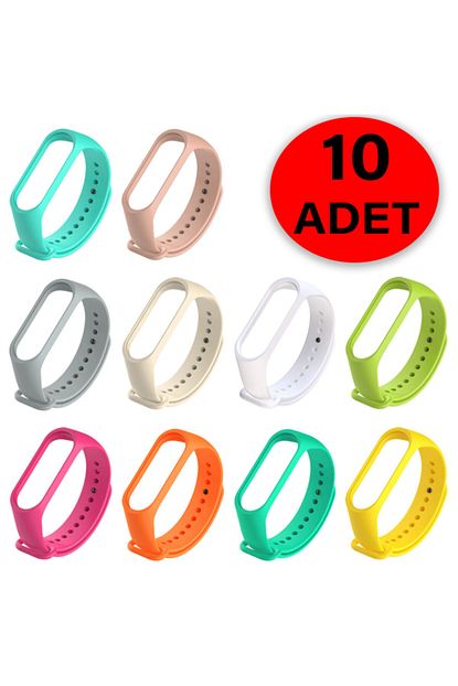 xiaomi mi band 3 ve 4 uyumlu kordon seti 10 lu