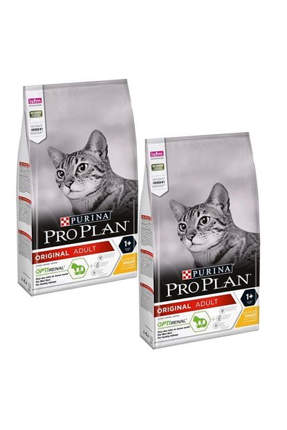 pro plan tavuklu yetiskin kedi kuru mama 3 kg 2 adet