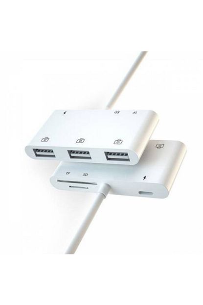 polham apple ipad ve iphone icin lightning tf sd kart okuyucu 3 usb kamera klavye ve mouse adaptor