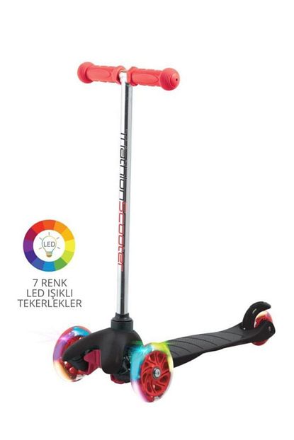 triathlon siyah 7 renk led isikli tekerlekli scooter fiyati yorumlari trendyol
