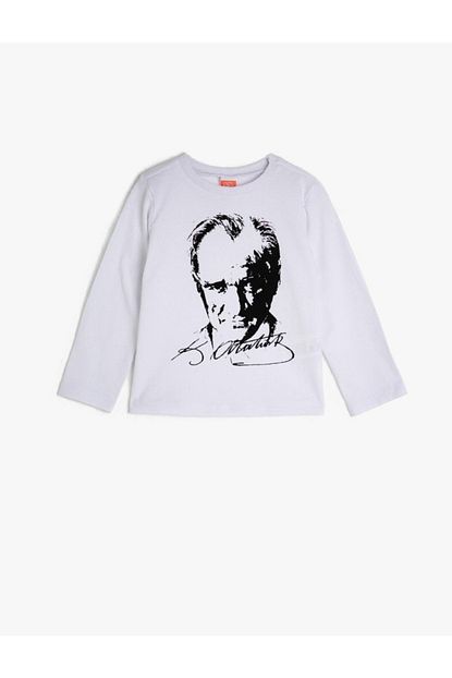 koton bebek ataturk baskili bisiklet yaka uzun kollu tisort fiyati yorumlari trendyol