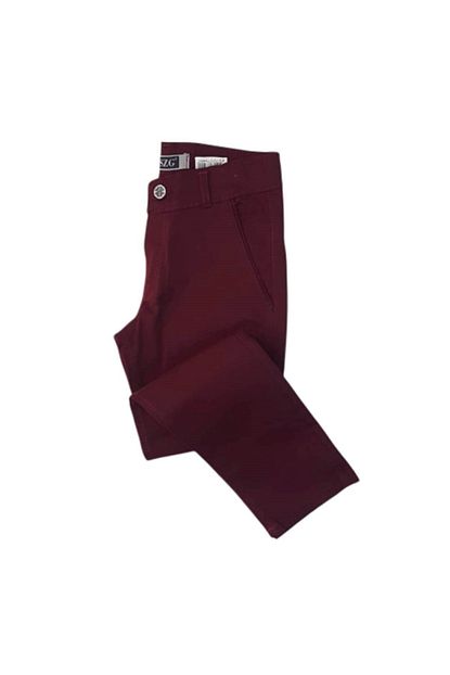 Sezgin Erkek Cocuk Bordo Kus Gozu Dokuma Keten Pantolon 8167 Trendyol