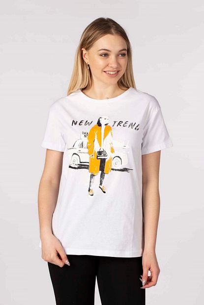 oil park basic new trend baskili t shirt 25186 fiyati yorumlari trendyol
