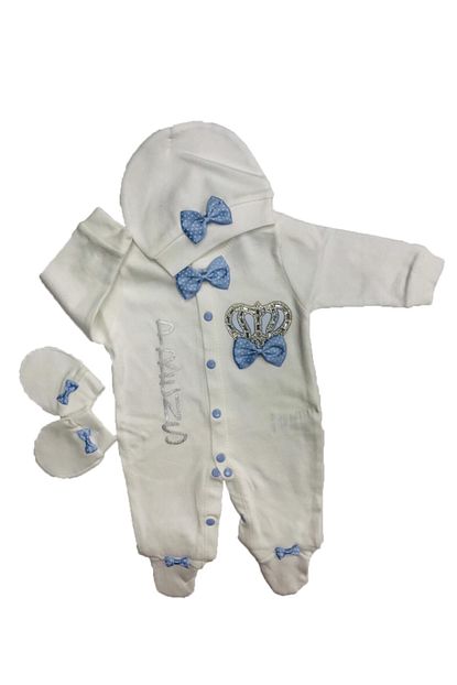waffle baby waffle prens taci erkek bebek tulum 100 pamuk anti alerjik fiyati yorumlari trendyol