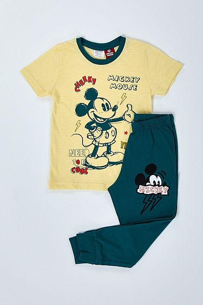 Paulmark Erkek Cocuk Sari Mickey Mouse Pijama Takim Trendyol