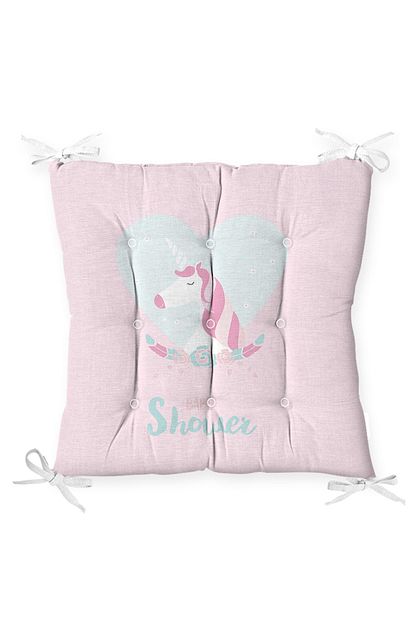 Realhomes Gri Pembe Cizgili Baby Shower Kugu Tasarimli Cocuk Odasi Pofidik Sandalye Minderi Trendyol