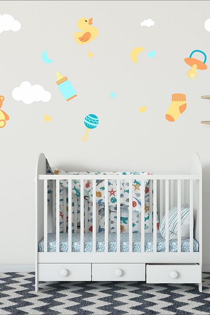 Tugibu Bebek Odasi Dolap Duvar Sticker Seti Trendyol