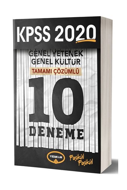 Yediiklim Yayinlari Yediiklim 2020 Kpss Genel Yetenek Genel Kultur Tamami Cozumlu 10 Deneme Sinavi Trendyol