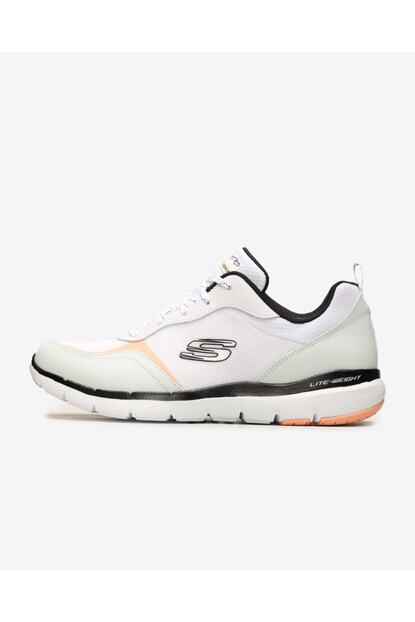 Skechers Kadin Beyaz Nane Yesili Flex Appeal 3 0 Color Appea Ayakkabi 13473 Wmnt Trendyol