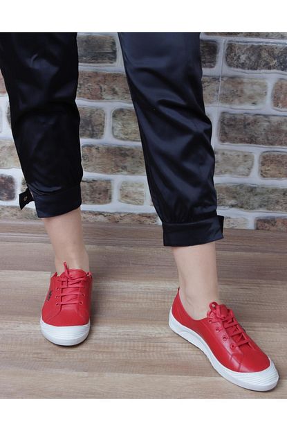 Pierre Cardin Kadin Kirmizi Gunluk Hakiki Deri Spor Ayakkabi Pc 50262 Trendyol