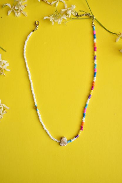 Cielo Design Barok Inci Cok Renkli Boncuk Kolye 815s252 Trendyol